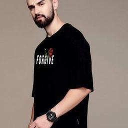 Men Printed Oversized Fit T-Shirt-image-4