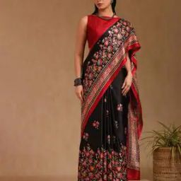 Women Pashmina Paisley Print Traditional Saree -image-54