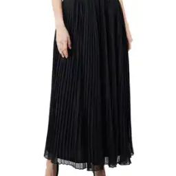 Flared Skirt with Elasticated Waistband-image-115