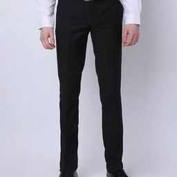 Men Slim Fit Flat-Front Trousers-picture-43