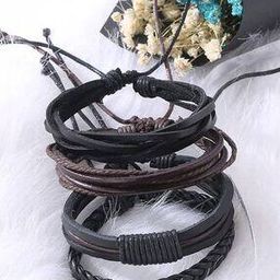 Set of 4 Braided Bracelets with Tie-Knot Closure-image-38