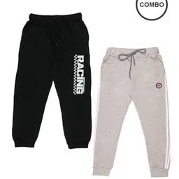 Boys Pack of 2 Typographic Print Trackpants-image-84