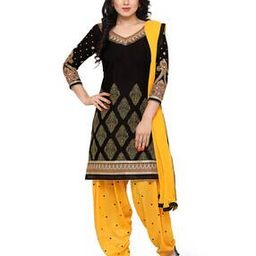 Embroiderd Patiala Unstitched Dress Material-image-10