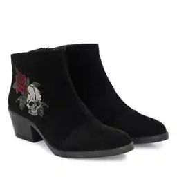 Skull Pattern Boots with Zip-image-66