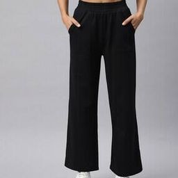 Straight Track Pants with Elasticated Waist-image-101