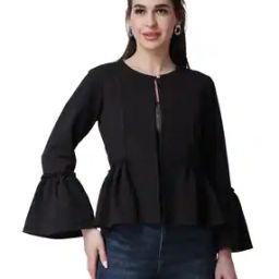 Front-Open Shrug with Bell Sleeves-2