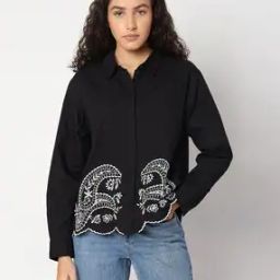 Women Embroidered Regular Fit Shirt-image-55