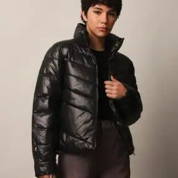 Women Regular Fit Zip-Front Puffer Jacket-image-28
