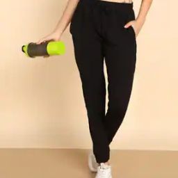 Women Straight Track Pants with Drawstrings-image-56