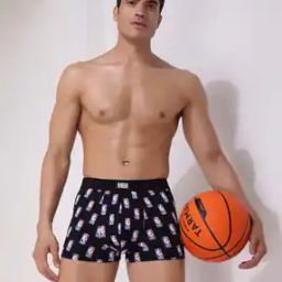Men Printed Trunk with Elasticated Waist-image-32