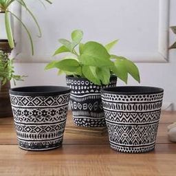 Set of 3 Tribal Design Planters-44