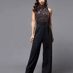 miss chase Women Embellished Sleeveless Jumpsuit-picture-14