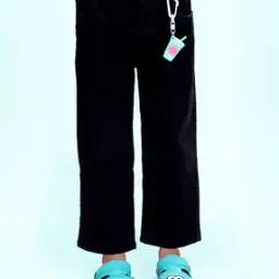 Girls Straight Jeans with Keychain -image-60