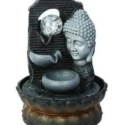 Lighted Crystal Ball Stone Finish Indoor Water Fountain-image-52