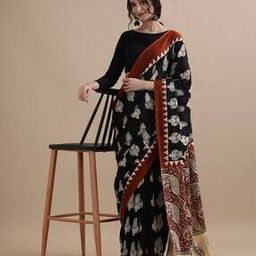 Women Paisley Print Pure Cotton Mulmul Saree-image-13