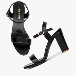 Chunky Heels with Buckle Closure-image-17