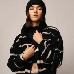 Women Striped Regular Fit Zip-Front Track Jacket-picture-13