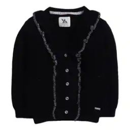 Girls Knitted Sweater with Ribbed Hems-18