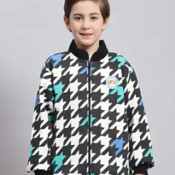 Boy Zip-Front Houndstooth Sweatshirt-image-20