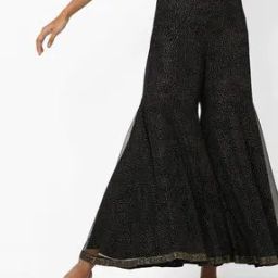 Embellished Sharara Pants with Sheer Overlay-picture-4
