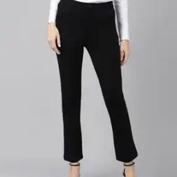 Women Straight Fit Flat-Front Trousers-picture-36