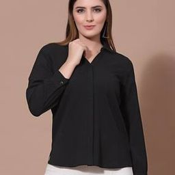 Women Regular Fit Shirt With Spread Collar-image-94