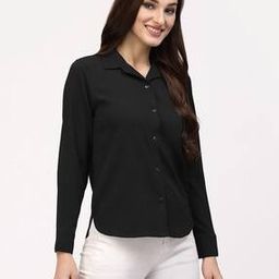 Women Regular Fit Shirt with Spread Collar-image-17