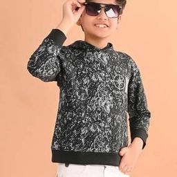 Boys Abstract Print Hooded Sweatshirt-image-84