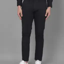 Men Slim Fit Flat-Front Trousers-image-20
