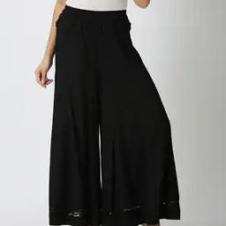 Flared Palazzo with Elasticated Waist-image-74