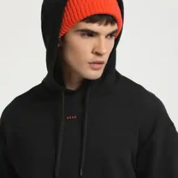 Men Typographic Print Regular Fit Hoodie-image-26