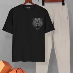 Men Cotton T-shirt & Track Pants-image-79