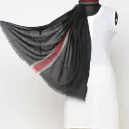 Textured Stole with Frayed Hems-image-97
