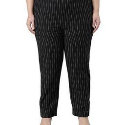 Women Ikat Print Relaxed Fit Pencil Pants-image-1
