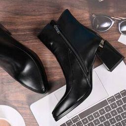 Women Pointed-Toe Ankle-Length Boots with Zip Closure-17