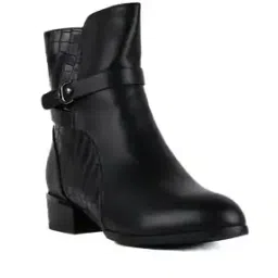 Women Almond-Toe Ankle-Length Boots with Zip Closure-image-62