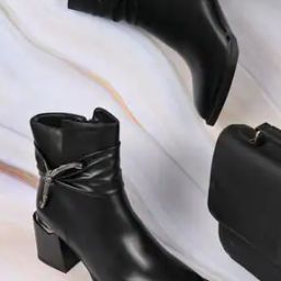 Women Square-Toe Ankle-Length Boots with Zip Closure-image-11