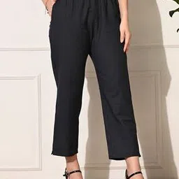 deckedup Women Striped Relaxed Fit Flat-Front Pants-picture-9