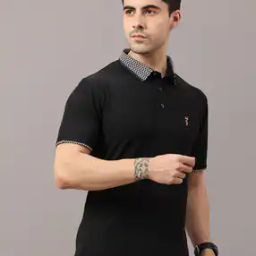 Regular Fit Solid Polo T-Shirt-image-5