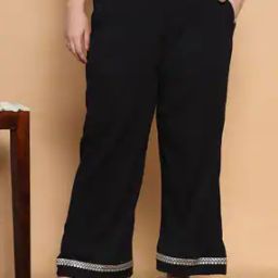 Women Embroidered Palazzo with Semi-Elasticated Waist-image-72