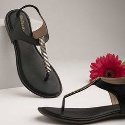 Embellished T-Strap Sandals-13