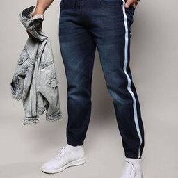 instafab plus Men Mid-Wash Jeans with Slip-Pockets-picture-25
