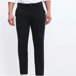 Men Slim Fit Flat-Front Trousers with Insert Pockets-picture-6