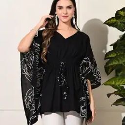 Women Floral Print Relaxed Fit V-Neck Top-image-44