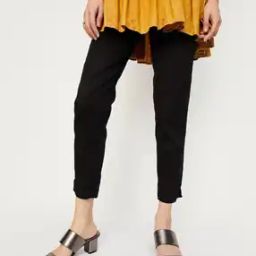 Women Straight Fit Flat-Front Pants-image-7