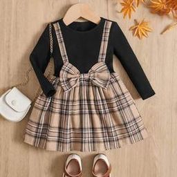 Girls Checked A-Line Dress-picture-23