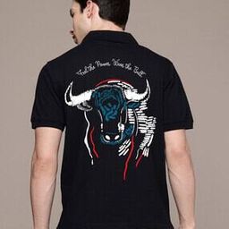 Men Typographic Print Regular Fit Polo T-Shirt-image-83