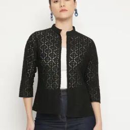 Women Floral Lace Regular Fit Shrug-10