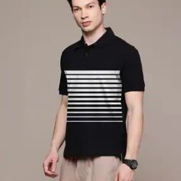 Men Striped Regular Fit Polo T-Shirt-image-2