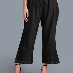 Women Relaxed Fit Palazzos with Elasticated Waist-image-96